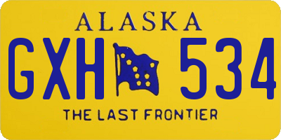 AK license plate GXH534