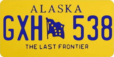 AK license plate GXH538
