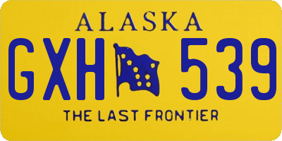 AK license plate GXH539