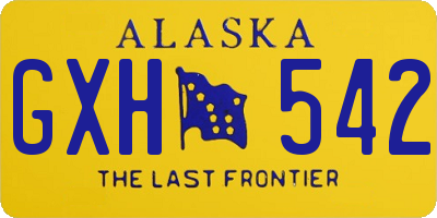 AK license plate GXH542