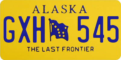 AK license plate GXH545