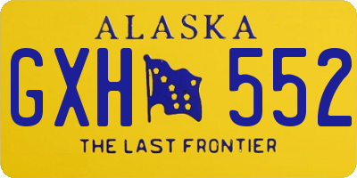 AK license plate GXH552