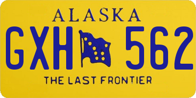 AK license plate GXH562