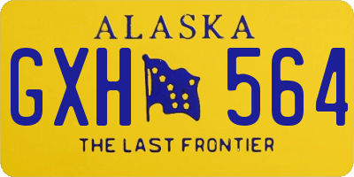 AK license plate GXH564