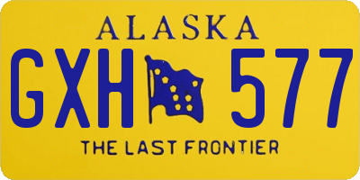 AK license plate GXH577