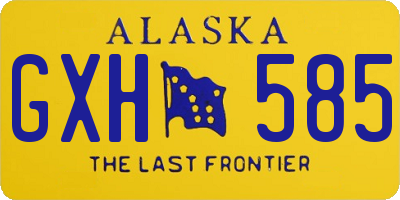 AK license plate GXH585