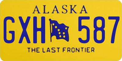 AK license plate GXH587