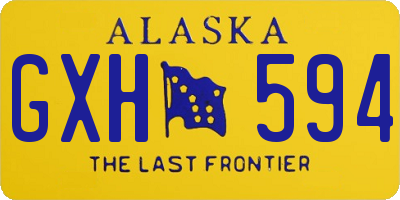 AK license plate GXH594