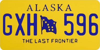 AK license plate GXH596