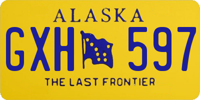 AK license plate GXH597