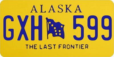 AK license plate GXH599