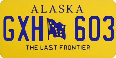 AK license plate GXH603