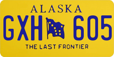 AK license plate GXH605