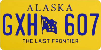 AK license plate GXH607