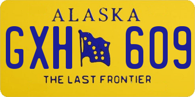 AK license plate GXH609