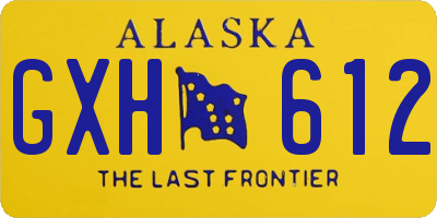 AK license plate GXH612