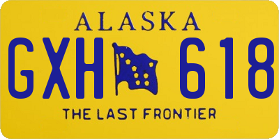 AK license plate GXH618