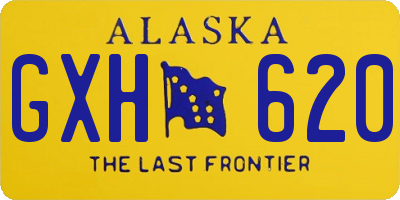 AK license plate GXH620