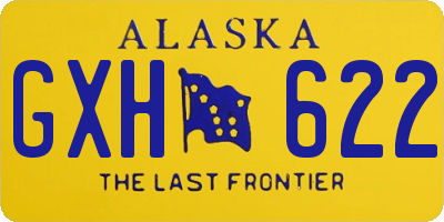 AK license plate GXH622
