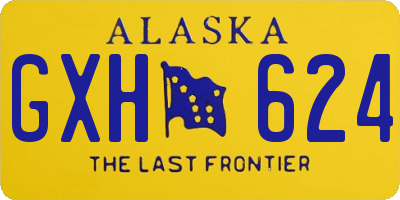 AK license plate GXH624