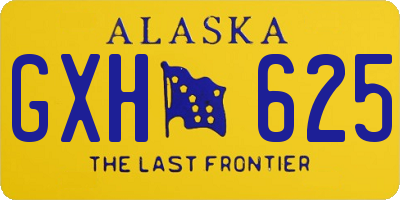 AK license plate GXH625