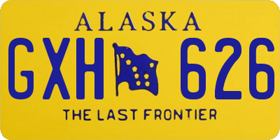 AK license plate GXH626