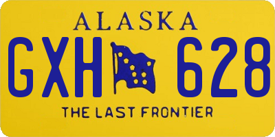 AK license plate GXH628