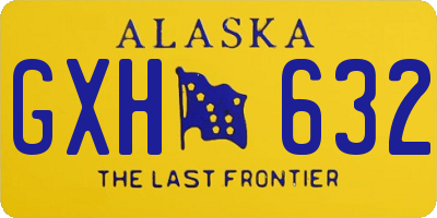 AK license plate GXH632