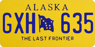 AK license plate GXH635