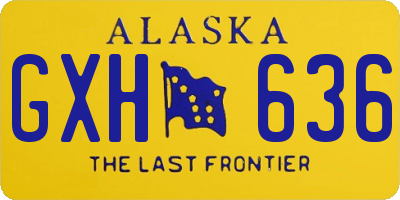 AK license plate GXH636