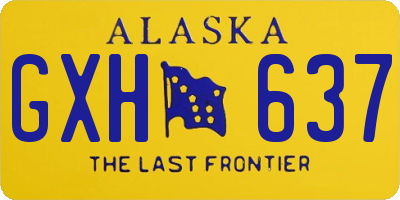 AK license plate GXH637