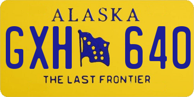 AK license plate GXH640