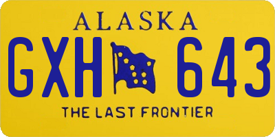 AK license plate GXH643