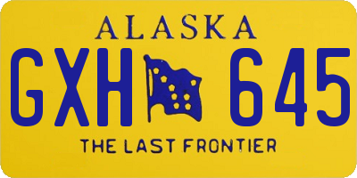 AK license plate GXH645