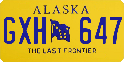 AK license plate GXH647