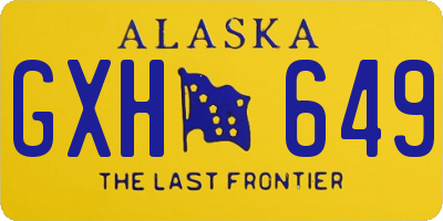 AK license plate GXH649