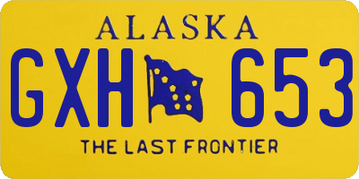 AK license plate GXH653
