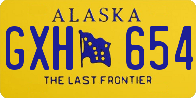 AK license plate GXH654