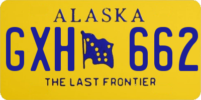 AK license plate GXH662