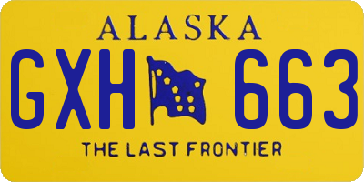 AK license plate GXH663