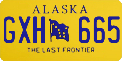 AK license plate GXH665