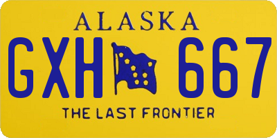 AK license plate GXH667
