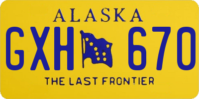 AK license plate GXH670