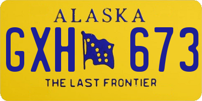 AK license plate GXH673