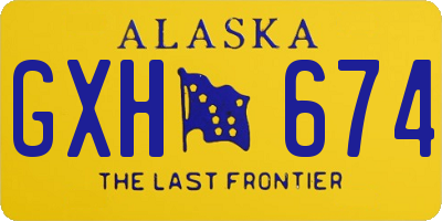 AK license plate GXH674