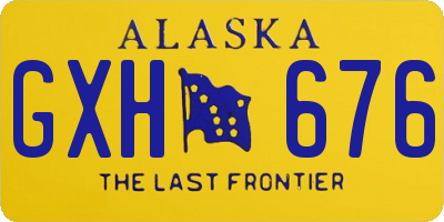 AK license plate GXH676