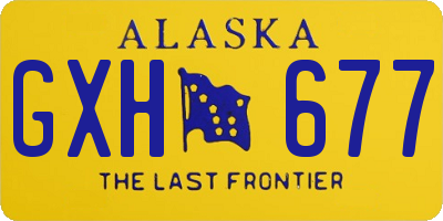 AK license plate GXH677