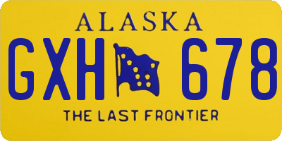 AK license plate GXH678