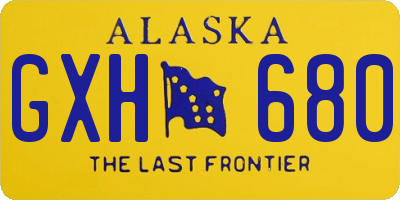 AK license plate GXH680