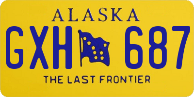 AK license plate GXH687